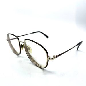 HANAE MORI ハナエモリ Nikon ニコン 度入り 眼鏡 メガネフレーム フルリム ブラウン系 H