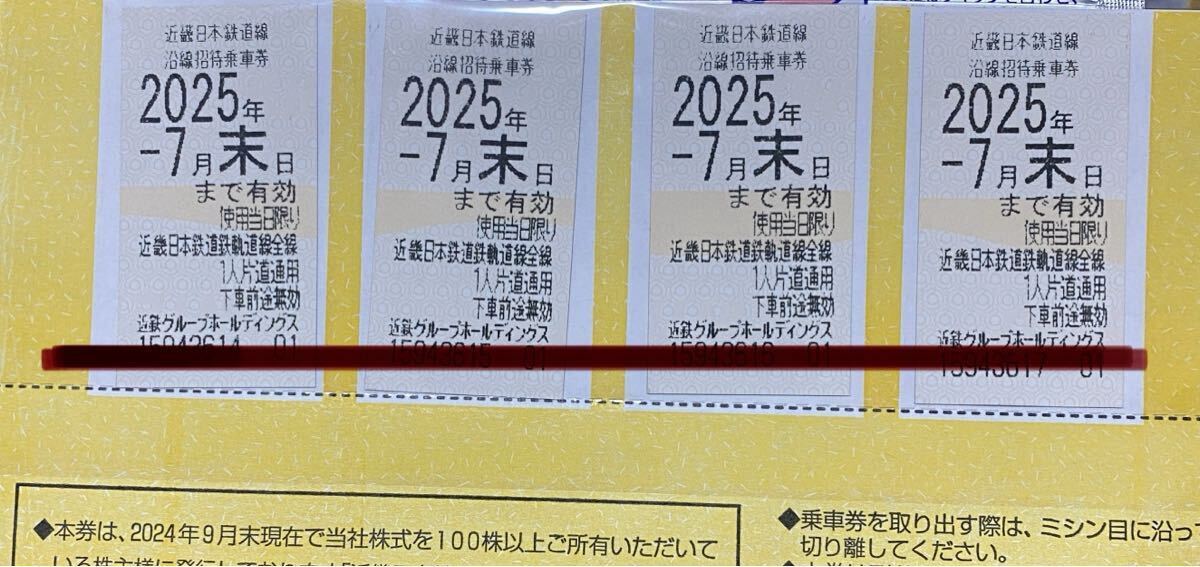 近鉄株主優待券　 沿線招待乗車券_1