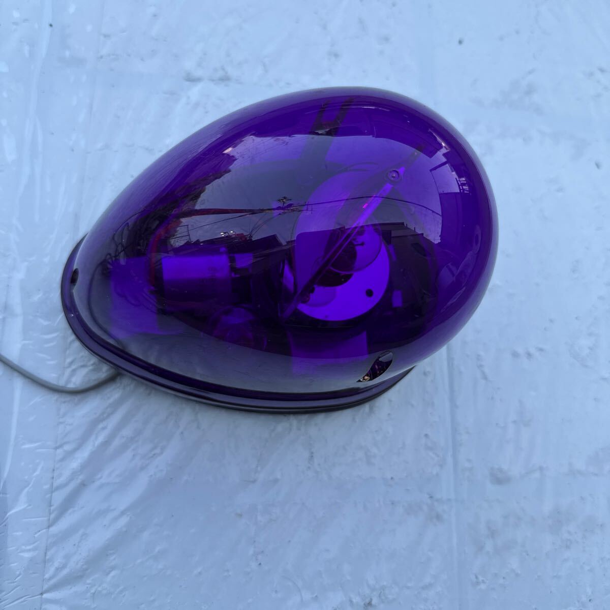 ◯パトライト KW-12/昼夜間兼用/ 停止表示燈 フラッシュボール 紫灯 回転灯 シガーソケット_2