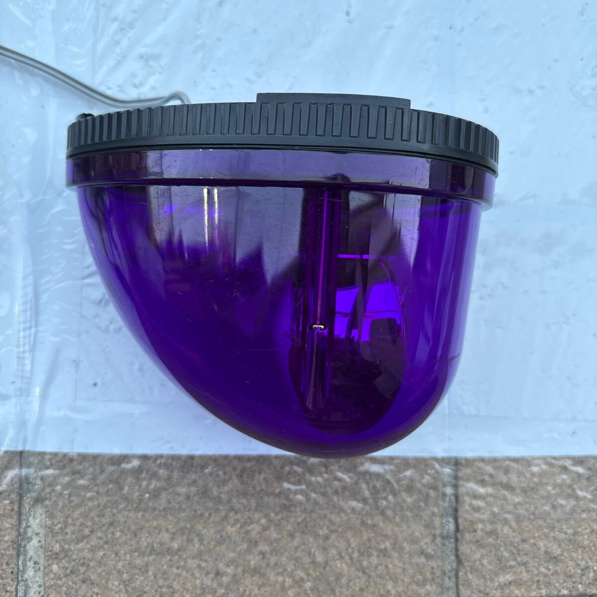 ◯パトライト KW-12/昼夜間兼用/ 停止表示燈 フラッシュボール 紫灯 回転灯 シガーソケット_3