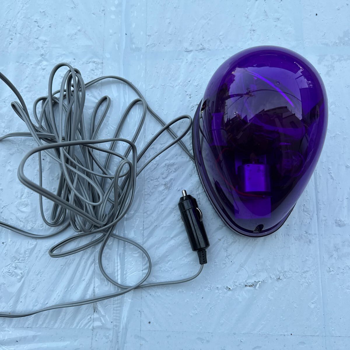 ◯パトライト KW-12/昼夜間兼用/ 停止表示燈 フラッシュボール 紫灯 回転灯 シガーソケット_6