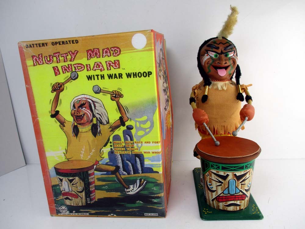  野村トーイ　1960代製 Nutty Mad Indian　完動美品　高さ約31cm　 _1