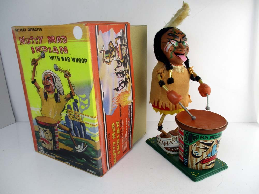 野村トーイ　1960代製 Nutty Mad Indian　完動美品　高さ約31cm　 _2