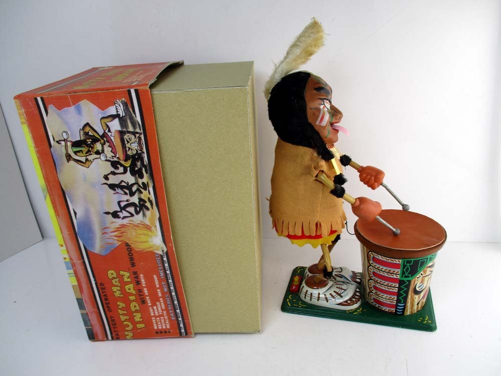  野村トーイ　1960代製 Nutty Mad Indian　完動美品　高さ約31cm　 _3