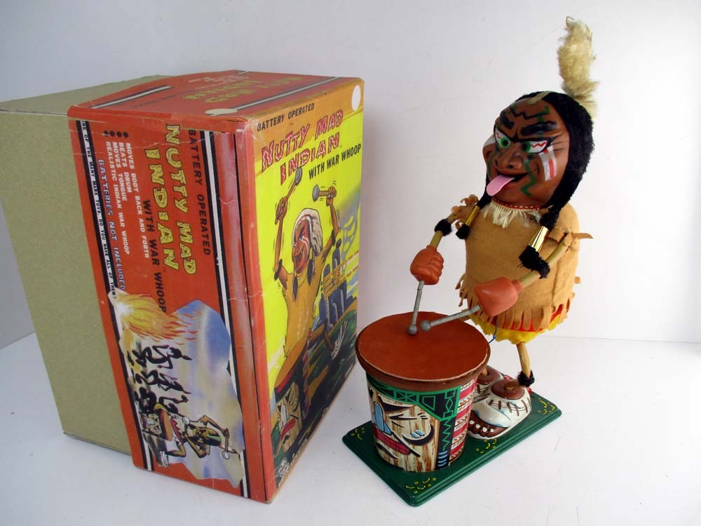  野村トーイ　1960代製 Nutty Mad Indian　完動美品　高さ約31cm　 _8