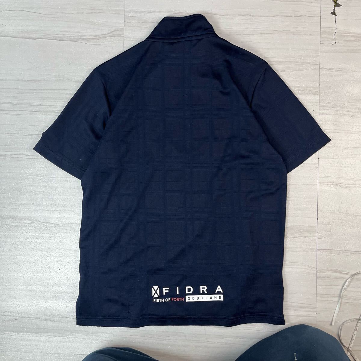 (TK-0621) FIDRA フィドラ 半袖ハーフジップ ゴルフウェア スポーツウェア ネイビー L_5