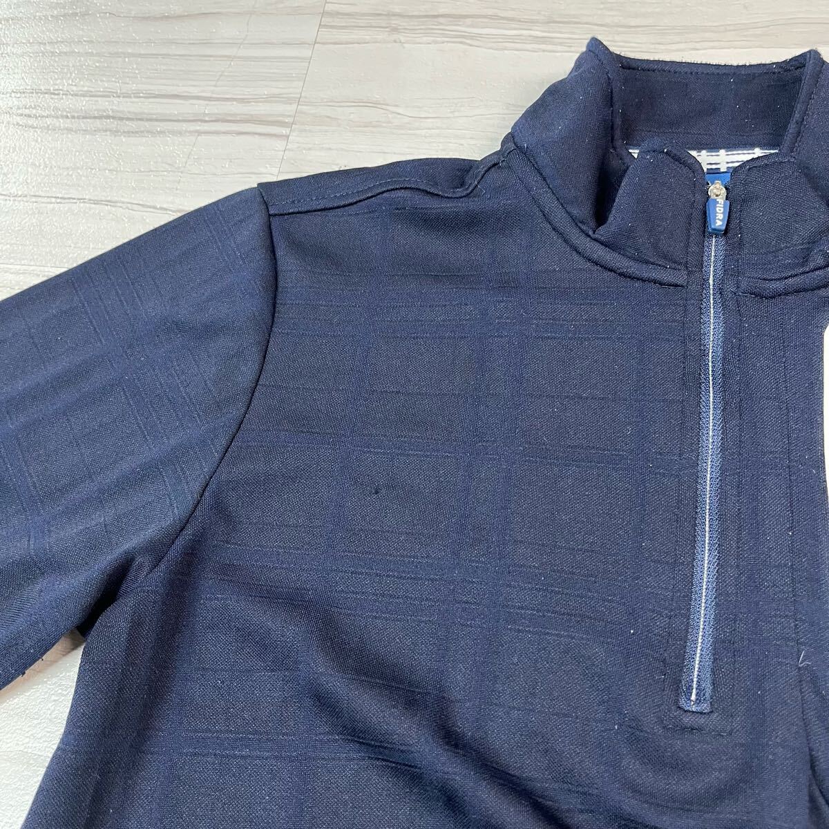 (TK-0621) FIDRA フィドラ 半袖ハーフジップ ゴルフウェア スポーツウェア ネイビー L_7