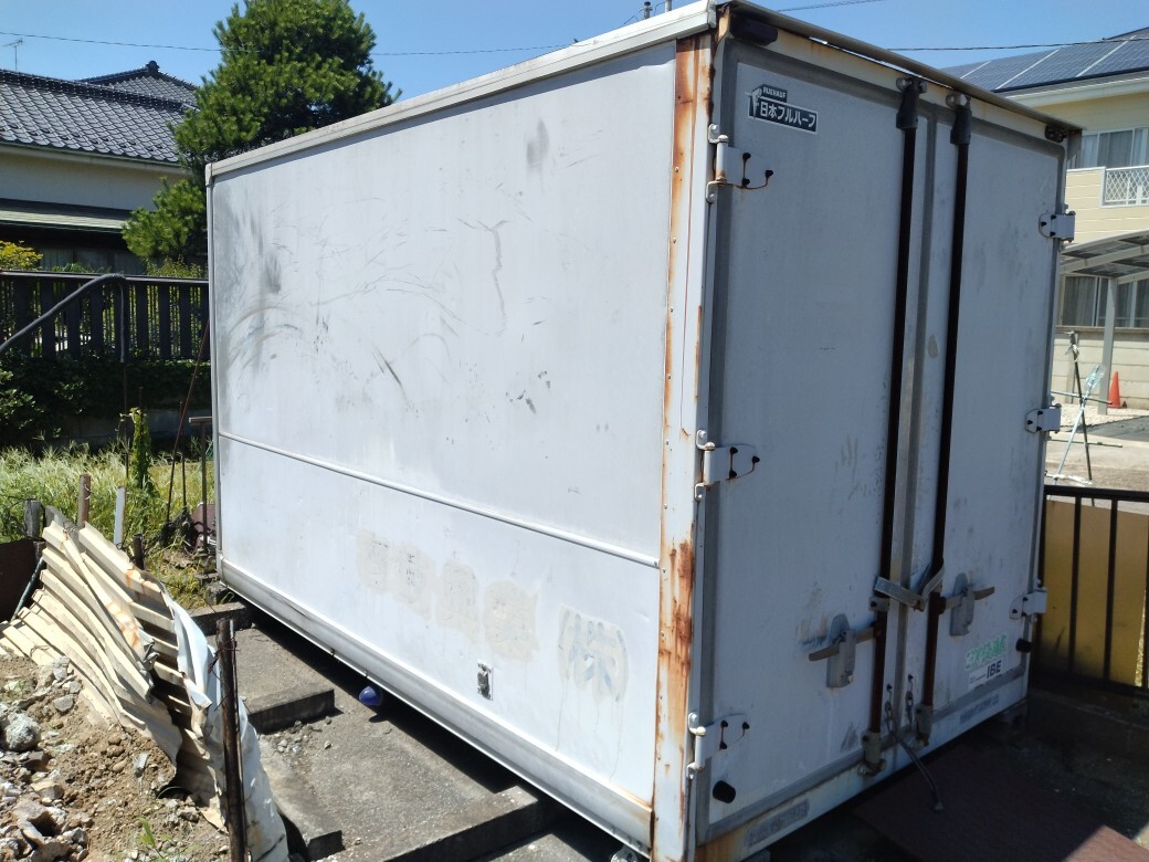 中古トラック用 保冷コンテナ コンテナ バイク置き場 倉庫 物置 箱車 