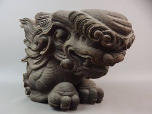 プロハヤ【木鼻　唐獅子】ガラス眼　魔除け　だんじり　社寺彫刻 木鼻 - 井上木彫刻工房