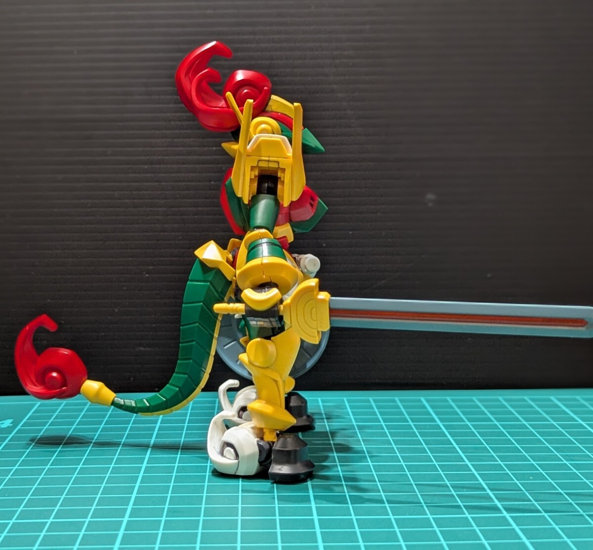 LBXリュウビ○素組ジャンク扱い(スミ入れ有り)／ダンボール戦機