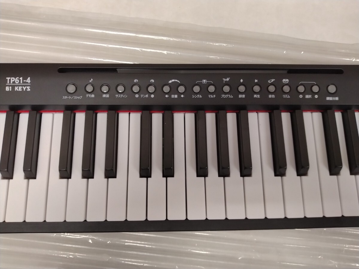 ☆ 電子ピアノ 61鍵 TOMOI TP61-4 音色・リズム 200種 60デモ曲 録音・再生対応 AC・電池対応可 軽量キーボード 動作確認済み 中古美品_3