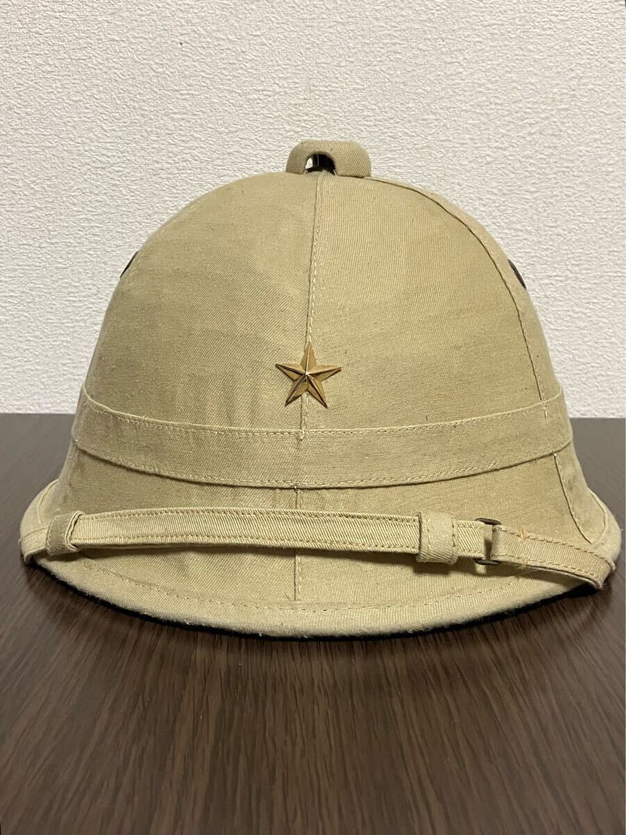 ☆日本陸軍 初期型防暑帽☆日本軍日本海軍略帽南方防暑衣防暑襦袢帽垂