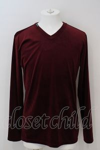 BUFFALO BOBS / CORTINA-V(コルティナ-V)ベロアテレコVネックトップス 2-3 ワイン O-24-0