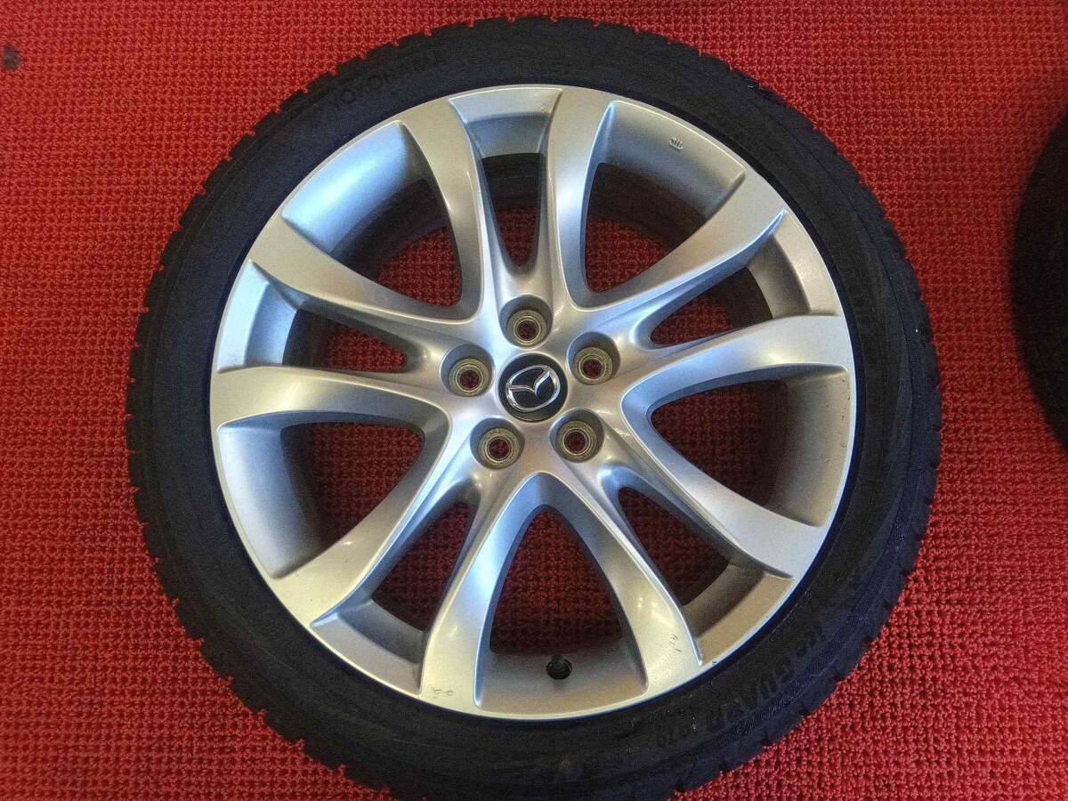 マツダ純正19インチホイール 7.5J PCD114.3 バリ溝 ヨコハマ アイスガード iG70 225/45R19 4本セット 売切!!_2