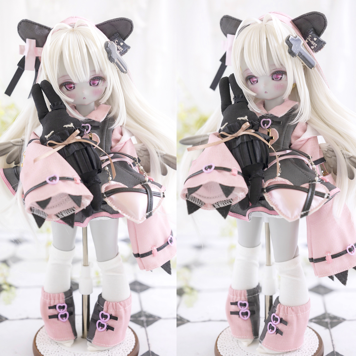 ☆STJ☆ 堕天使ちゃんカスタムヘッド・ボディ・アイ・ウイッグ・お洋服