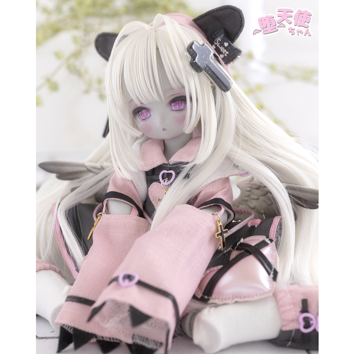 ☆STJ☆ 堕天使ちゃんカスタムヘッド・ボディ・アイ・ウイッグ・お洋服