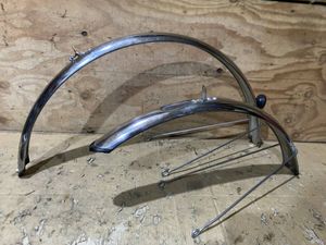 スチール メッキ 26インチ 26 × 1 3/8 フェンダー 中古パーツ