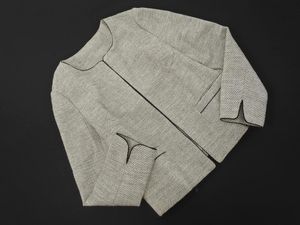 RIVE DROITE リヴドロワ ツイード ノーカラー ジャケット sizeF/オフホワイト ◇■ ☆ fi