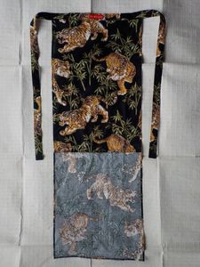 送料込み☆ふんどし☆黒に虎と竹模様プリントの越中褌「褌工房さっぽろ」９０ｃｍ