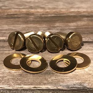 真鍮製 －平頭ボルト ４本セット ナンバーボルト 三菱 国産車 軽自動車 普通車 旧車 ビン