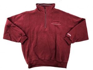 NCAA メンズ オールド アイビー カレッジ ハーフジップ プルオーバー 裏地フリース ウー