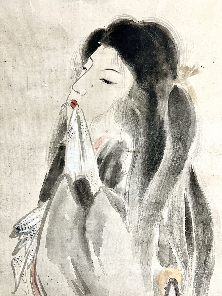 円山応挙 肉筆 小品 紙本 絵画 額装 円山応挙 肉筆 小品 紙本 絵画 額装
