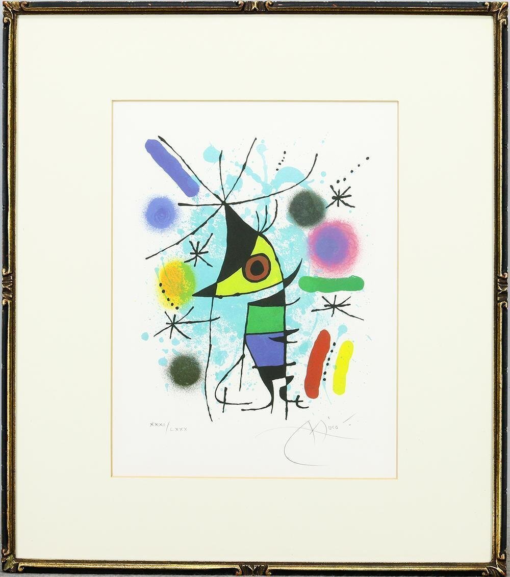 真作】【WISH】ジョアン・ミロ JoanMiro「Le Chanteur」リトグラフ