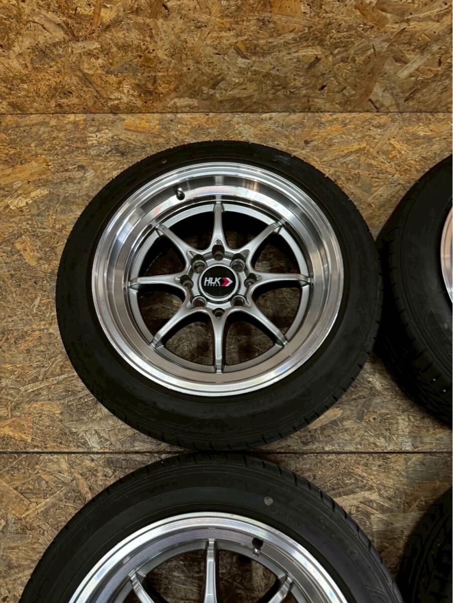 希少！】HLK 03 15インチ 8J＋25 PCD100 4穴 4H 深リム CE28 シビック