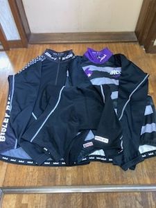 中古 ビチ bici 長袖サイクルジャージ L (裏起毛)(2着)+ビブパンツ L (1着)+レッグウォー