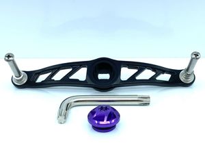 ゴメクサス カスタム パワーハンドル 100mm シマノ ブラック パープル ⑥