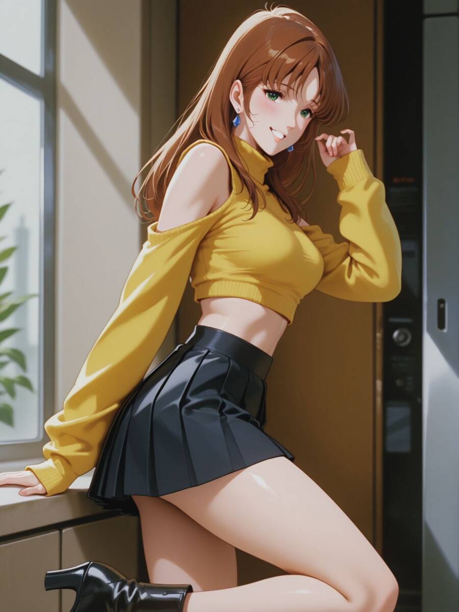 F5423 早瀬未沙 超時空要塞マクロス【1点もの】 同人 A4ポスター 高