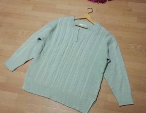 ワールド♪【SHOO-LA-RUE】ミントグリーン長袖セーターLL★新品♪
