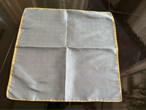 美品　シルク素材ポケットチーフ ( ドット柄2種類・小紋柄・無印・ヘリンボーン織 ) 計5