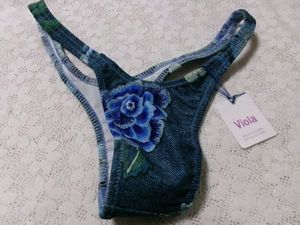 ★★シームなしＴバック★ししゅう柄