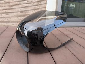 【中古】ホンダ エイプ 50 100 ロケットカウル ブラック 黒 スモークスクリーン ステー無