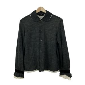 トリココムデギャルソン tricot COMMEdesGARCONS 長袖シャツブラウス - ダークグレー×ア