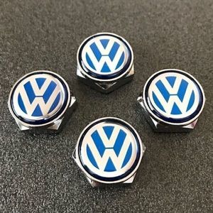 VW フォルクスワーゲン 青 ナンバーボルトキャップ ボルトカバー ライセンスプレート盗難