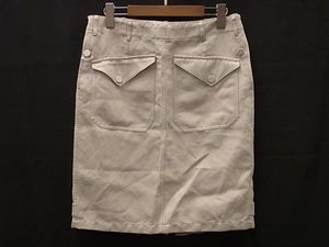 1円 ■美品■ HERMES エルメス リネン×コットン スカート ボトムス 表記サイズ 42 洋服