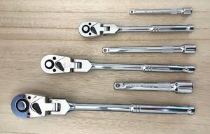 ロングラチェットハンドル＆エクステンションバー☆６点セット、自動車、バイク、機械整