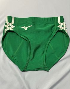 MIZUNO レーシングショーツ XLサイズ グリーン ホワイトロゴ 中古 検) ミズノ レーシング