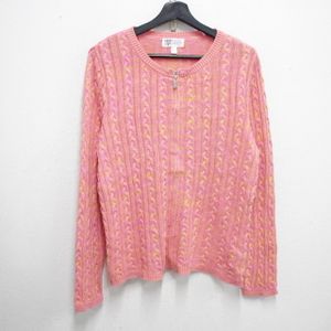 C22 2000年代製 PARKHURST フルジップ コットンニットセーター■00s 表記Mサイズ レディ
