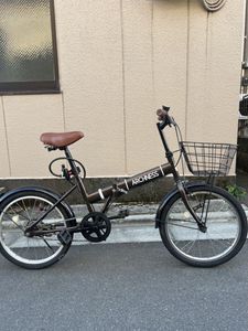 (引き取り限定)20インチ折り畳み中古自転車　防犯登録付き