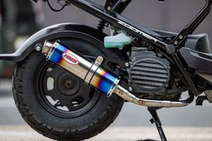 [B品 訳あり] HMS製 AF58 ズーマー 50 B2X ステンレスマフラー ブルーグラデーション サ