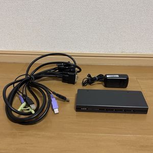 エレコム KVMスイッチ pc切替機 USB DVI スピーカー 4台 KVM-DVHDU4　パソコン自動切り替