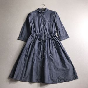 ☆ crocodile クロコダイル 丸襟　ギャザー　フレア　ワンピース