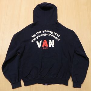★ 当時物 ビンテージ VAN JAC ヴァンヂャケット アーチロゴ プリント ジップアップ スウ