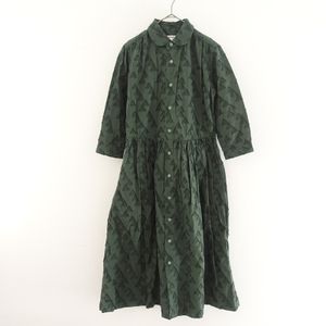 モリカゲシャツ MORIKAGE SHIRT KYOTO *カットジャガード刺繍コットンシャツワンピース*S