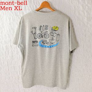 E2 Men XL モンベル 自転車柄 半袖Tシャツ
