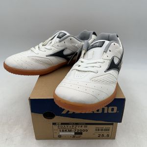 MIZUNO クロスマッチプリオ lll (3) 卓球 シューズ サイズ 25.5cm ホワイト × ブラック