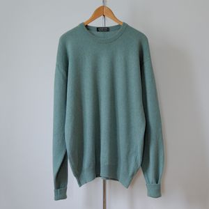 90s スコットランド製 最高級 肉厚 カシミア JAEGER セーター ニット イエーガー 44 カシ